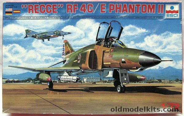 ESCI 1/72 TWO RF-4C / RF-4E Recce Phantom II - USAF 160th TRS 187th TRG Alabama ANG / Luftwaffe AG 51 / Spanish Air Force ALA 12, 9029 plastic model kit